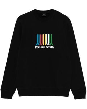 Paul Smith Stripe-Logo Sweatshirt - Black