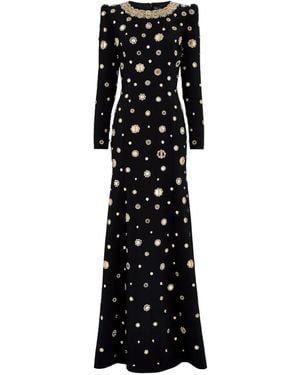Jenny Packham Abito Lungo Con Decorazione - Nero