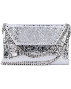 Stella McCartney Falabella Schoudertas Met Gebarsten Effect - Grijs