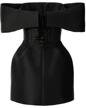 ARAFTU Off-Shoulder Mini Dress - Black