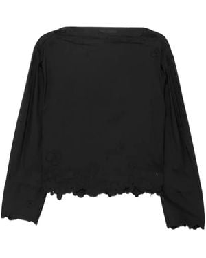 JNBY Floral-Embroidered Blouse - Black