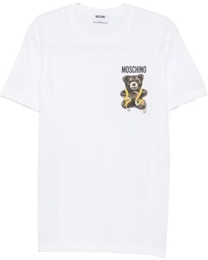 Moschino Teddy Bear Logo-Print T-Shirt - White