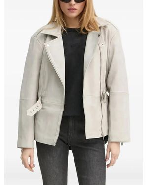 Gestuz Tia Leather Jacket - Natural