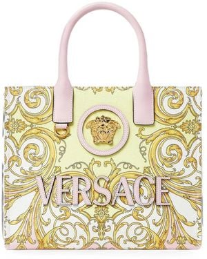 Versace Kleine La Medusa Tote Bag Mit Print - Mettallic