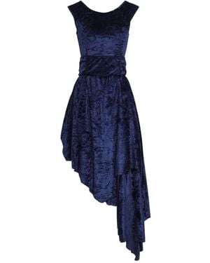 Amir Slama X Astrid Asymmetric Midi Dress - Blue