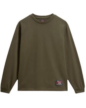 Woolrich Sudadera De Algodón Con Parche Del Logo - Verde