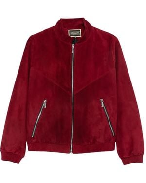 MITILIANE COUTURE Suede Zip-Up Jacket - Red