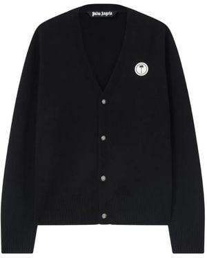 Palm Angels Cardigan Mit V-Ausschnitt - Schwarz