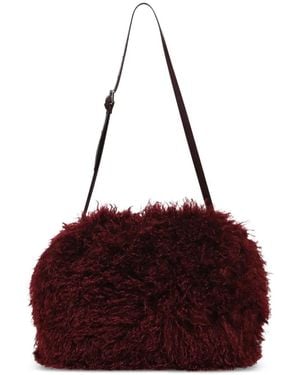 Essentiel Antwerp Katerinfaux-Fur Shoulder Bag - Purple