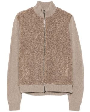 Herno Cardigan Mit Reißverschluss - Natur