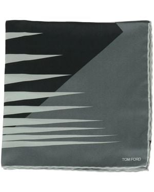 Tom Ford Pañuelo De Bolsillo Con Estampado Geométrico - Negro