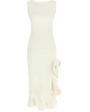 Pinko Ruffled Dress - White