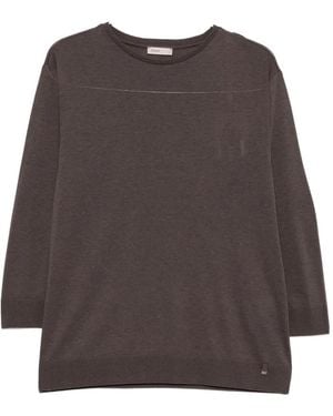 Herno Crew-Neck Long-Sleeve Top - Brown