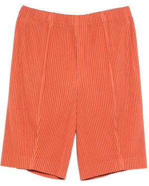 Homme Plissé Issey Miyake Monthly Colours Pleated Shorts - Orange