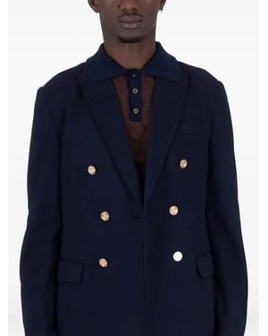 Daniele Alessandrini Double-Breasted-Button Blazer - Blue