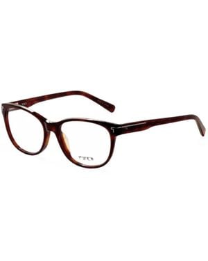 Tumi Tortoiseshell-Effect Round-Frame Glasses - White