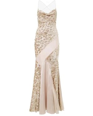 Roberto Cavalli Cowl-Neck Dress - Natural