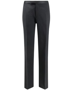 Tagliatore Tuxedo Virgin Wool Trousers - Black