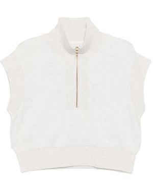 Varley Top Kelly con cremallera - Blanco