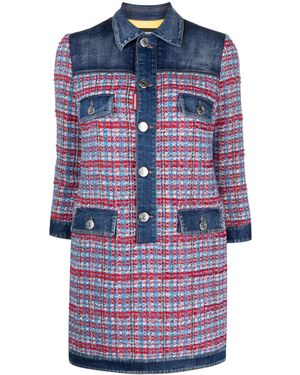DSquared² パネル デニムドレス - ブルー