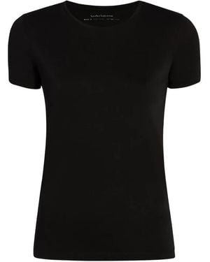 Another Tomorrow Fitted Crew-Neck T-Shirt - Black