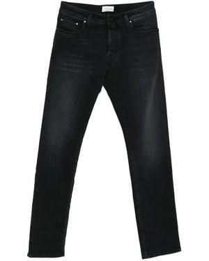 Jacob Cohen Wash-Effect Straight-Leg Jeans - Black