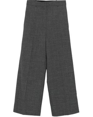 Sandro Flat-Front Tailored Pants - Grey
