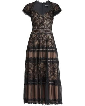 Tadashi Shoji Lace Tiered Dress - Black