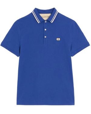 Valentino Garavani Cotton Polo Shirt - Blue