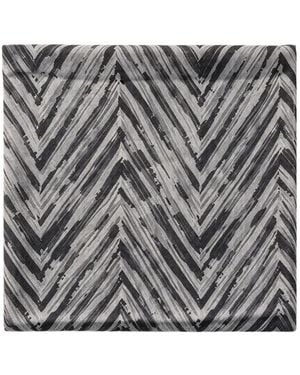 Brunello Cucinelli Chevron-Print Scarf - Grey