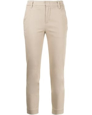 Vince Cropped Stretch-Cotton Trousers - Natural