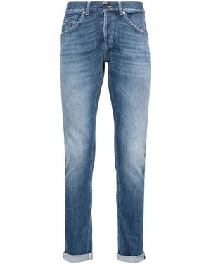 Dondup Jeans Affusolati A Vita Media George - Blu