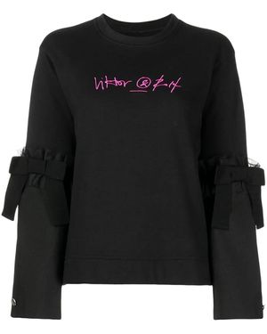 Viktor & Rolf Embroidered-Logo Detail Sweatshirt - Black