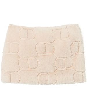 Twinset Minijupe En Peau Lainée - Neutre