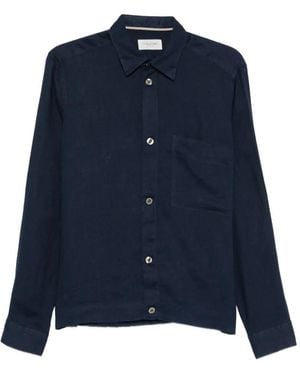 Tintoria Mattei 954 Camisa con bolsillo - Azul