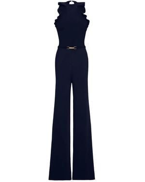 Ralph Lauren Combinaison Cintrée À Volants - Blue