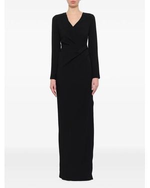 Lanvin Wrap Detail Maxi Dress - Red