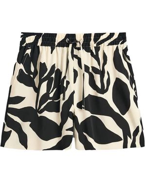 GANT Floral-Print Drawstring Shorts - Black
