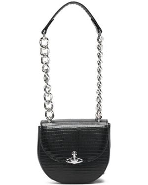 Vivienne Westwood Mini Jodie Schultertasche mit Kettenriemen - Weiß