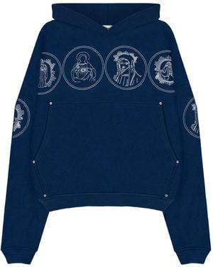 ROUGH Sudadera Halo Con Capucha - Azul