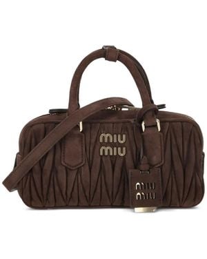 Miu Miu Tote Bag Mit Matelassé-Effekt - Braun