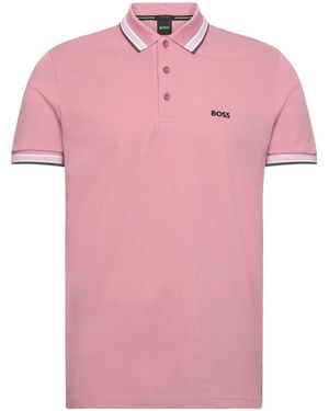 BOSS Paddy Cotton-Piqué Polo Shirt - Pink