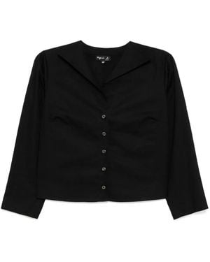 agnès b. Buttoned Shirt - Black