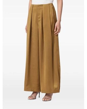 AllSaints Pantalon Palazzo À Design Plissé - Natural