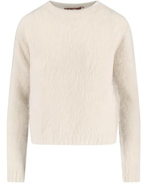 Max Mara Knitted Round-Neck Knitwear - Natural