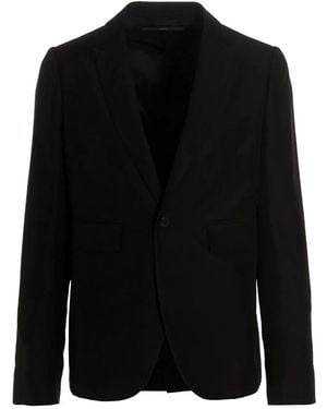 SAPIO Peak Lapels Blazer - Black