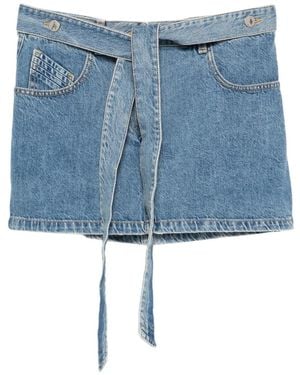 The Attico Minirock mit Gürtel - Blau