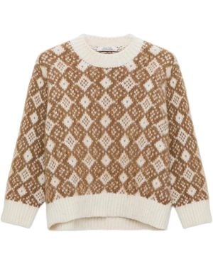 Dorothee Schumacher Argyle-Pattern Jumper - Natural