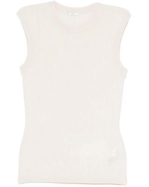 JOSEPH Calife Ribbed Sleeveless Top - White