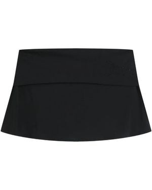 Juicy Couture Diamanté Roll-Down Mini Skirt - Black